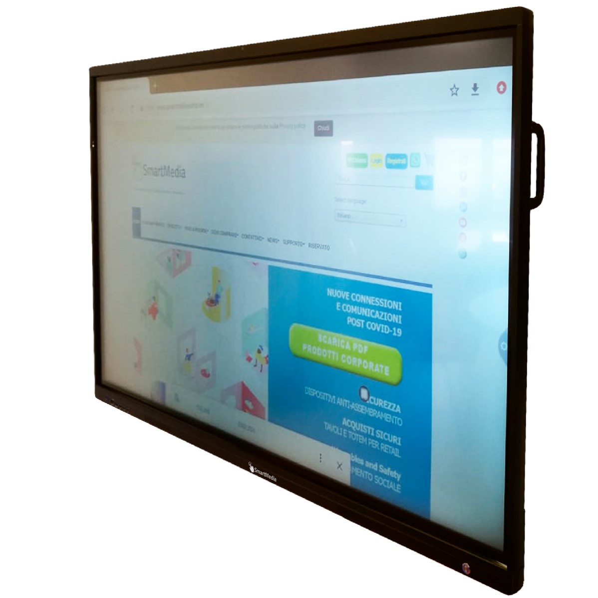 Monitor touch 65 con webcam integrata - 4K 40 tocchi