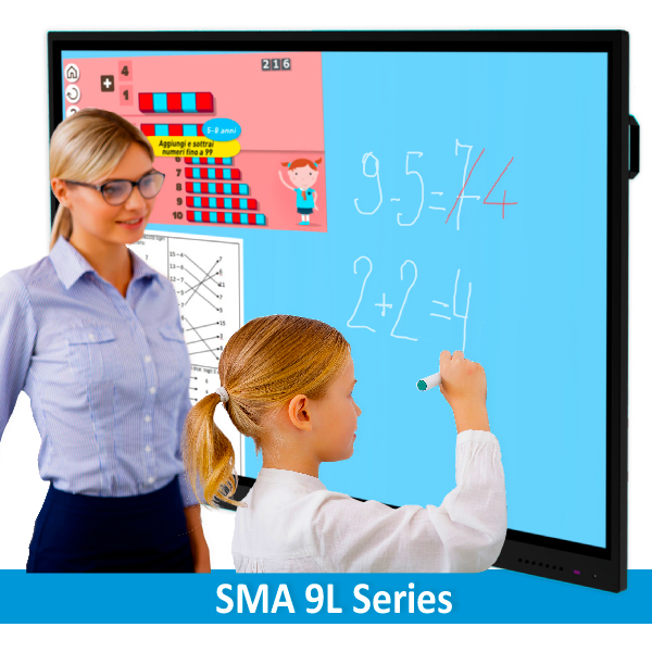 Monitor lavagna interattiva 86", 4K, fino a 20 utenti 1 SMA9L square 1