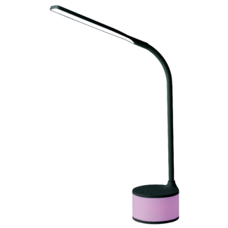 Lampada LED nera con charger USB e luci d’atmosfera