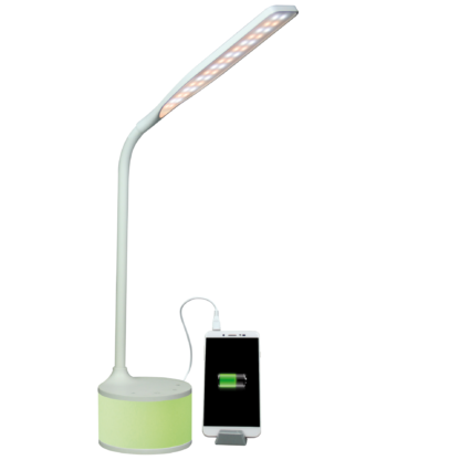 Lampada LED bianca con charger USB e luci d’atmosfera - Image 7