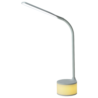 Lampada LED bianca con charger USB e luci d’atmosfera