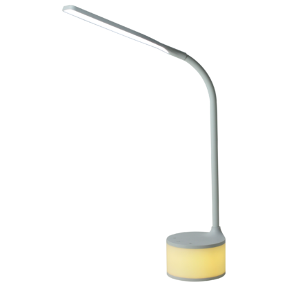 Lampada LED bianca con charger USB e luci d’atmosfera
